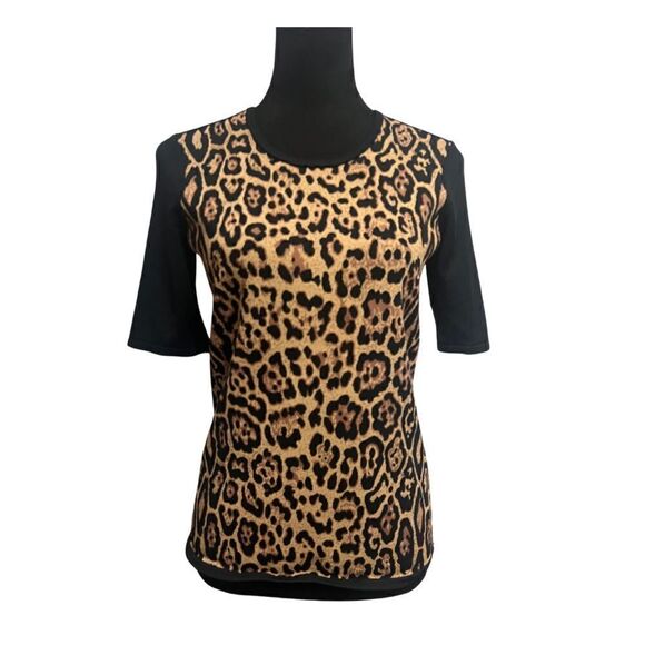 Pink Tartan Animal Print Top - Picture 1 of 7